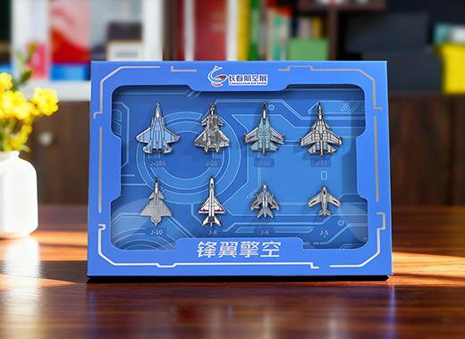 长春航空展-锋翼擎空金属飞机徽章套装